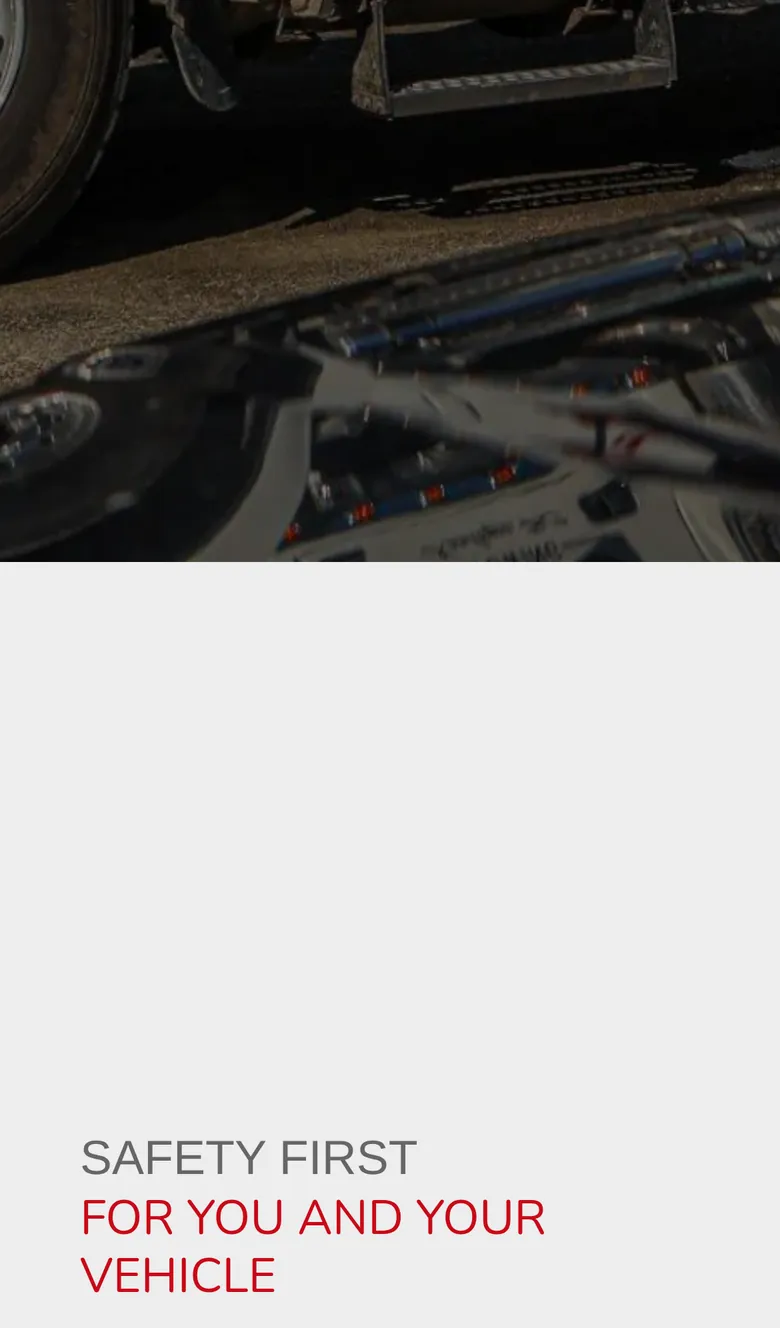 The original site on a phone, scrolled down, with no phone number in view